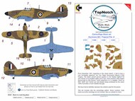  TopNotch  1/24 Hawker Hurricane Mk.I Tropical Pattern A Camouflage pattern paint masks TNM24-M163