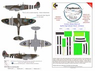  TopNotch  1/24 Supermarine Spitfire  High Altitude 10inch Invasion stripes TNM32-L002