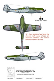 Focke-Wulf Fw.190D JG54 camouflage pattern paint mask #TNM32-M002