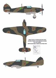 Hawker Hurricane Mk.I Pattern A camouflage pattern paint mask #TNM32-M010