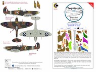  TopNotch  1/32 Supermarine Spitfire Mk.Vb Early camouflage pattern paint masks TNM32-M113