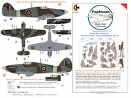  TopNotch  1/32 Hawker Hurricane Mk.IIC/Nightfighter Europe Pattern B Camouflage pattern paint masks TNM32-M136