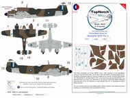  TopNotch  1/32 Bristol Beaufighter SEAC Pattern A camouflage pattern paint masks TNM32-M212
