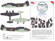  TopNotch  1/32 Bristol Beaufighter Royal Navy Pattern B camouflage pattern paint masks TNM32-M215
