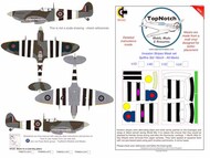  TopNotch  1/48 Supermarine Spitfire  Standard 18inch Invasion stripes TNM48-L001
