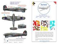  TopNotch  1/48 Hawker Typhoon (Car Door and Bubble top) camouflage pattern paint mask TNM48-M012