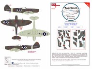  TopNotch  1/48 Supermarine Seafire Mk.XV Highback 'Griffon engine' camouflage pattern paint masks TNM48-M049