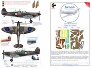 TopNotch  1/48 Supermarine Spitfire Mk.I to Mk.V Pattern B camouflage pattern paint mask TNM48-M051