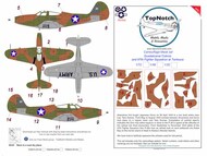  TopNotch  1/48 Bell P-39/ P-400Airacobra Guadalcanal Cobras camouflage pattern paint masks TNM48-M108