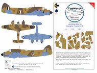  TopNotch  1/32 Bristol Beaufighter tropical Pattern A camouflage pattern paint masks TNM48-M210