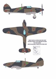  TopNotch  1/72 Hawker Hurricane Mk.I Pattern A camouflage pattern paint mask TNM72-M010