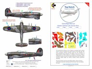  TopNotch  1/72 Hawker Typhoon (Car Door and Bubble top) camouflage pattern paint mask TNM72-M012
