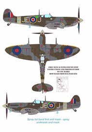 Supermarine Spitfire Mk.IXc camouflage pattern paint mask #TNM72-M053