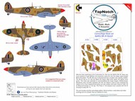 TopNotch  1/72 Supermarine Spitfire Mk.IX Desert pattern paint masks TNM72-M124
