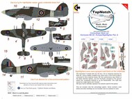  TopNotch  1/72 Hawker Hurricane Mk.IIC/Nightfighter Europe Pattern A Camouflage pattern paint masks TNM72-M135