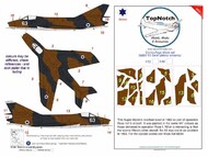  TopNotch  1/72 Dassault Super Mystere SMB2 63 'Sa ar' - (Mirror) camouflage pattern paint masks - Pre-Order Item TNM72-M235