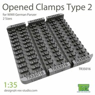 Opened Clamps Type 2 for WWW2 German Panzer #TRXTR35016