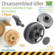 Disassembled Panther Idler 665mm Solid Back Type (DRA kit) #TRXTR35077-2