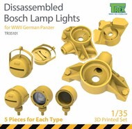 Disassembled Bosch Lamp Lights for WW2 German Panzer #TRXTR35101