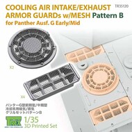  T-Rex Studio  1/35 Cooling Air Intake/Exhaust Armor Guards with Mesh for Panther G Early/Mid Pattern B TRXTR35120