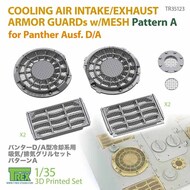  T-Rex Studio  1/35 Cooling Air Intake/Exhaust Armor Guards with Mesh Pattern A for Panther Ausf.D/A TRXTR35123