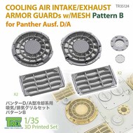 Cooling Air Intake/Exhaust Armor Guards with Mesh Pattern B for Panther Ausf.D/A #TRXTR35124