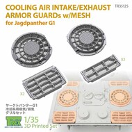 Cooling Air Intake/Exhaust Armor Guards with Mesh for Jagdpanther G1 TRXTR35125