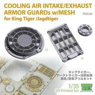  T-Rex Studio  1/35 Cooling Air Intake/Exhaust Armor Guards with Mesh Pattern B for KingTiger/Jagdtiger TRXTR35126