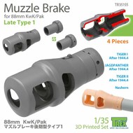  T-Rex Studio  1/35 Muzzle Brakes for 88mm KwK/Pak Late Type 1 TRXTR35155