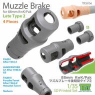  T-Rex Studio  1/35 Muzzle Brakes for 88mm KwK/Pak Late Type 2 TRXTR35156
