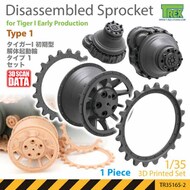 Tiger I Early Disassembled Sprocket Type 1 #TRXTR35165-2