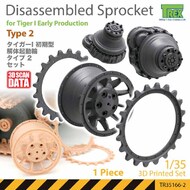 Tiger I Early Disassembled Sprocket Type 2 #TRXTR35166-2