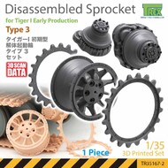 Tiger I Early Disassembled Sprocket Type 3 #TRXTR35167-2