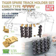 Tiger Spare Track Holders Set Early Type with Smooth Tread Tracks #TRXTR35200-1