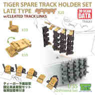Tiger Spare Track Holders Set Late Type with Cleated Tread Tracks #TRXTR35201