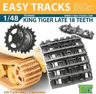  T-Rex Studio  1/48 King Tiger (Late 18 Teeth Type) with Sprockets Easy Tracks TRXTR84003