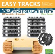  T-Rex Studio  1/48 King Tiger (Late 18 Teeth Type Mirror Version) with Sprockets Easy Tracks TRXTR84004