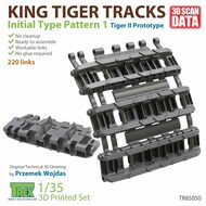  T-Rex Studio  1/35 King Tiger / Tiger II Prototype Tracks (Initial Type Pattern 1) TRXTR85050
