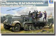 German Sd.Kfz.7/1 Halftrack Early Version w/2cm Flakvierling 38 Gun & Supply Trailer (New Tooling) #TSM1523