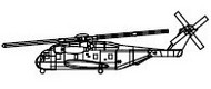  Trumpeter Models  1/700 CH53E Super Stallion Helicopter Set for Warships (3/Bx) TSM3460