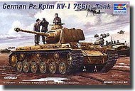  Trumpeter Models  1/35 German PzKpfm KV1 756(r) Captured Tank TSM366