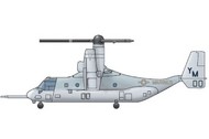 MV22 Osprey V/STOL Tilrotor Aircraft Set for Warships (3/Bx) #TSM6258