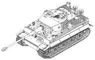 German Tiger Tank w/88mm kwk L/71 (New Variant) #TSM7164
