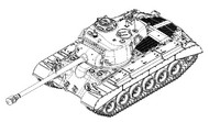 US M-26 Heavy Tank w/90mm T15E2M2 (New Variant) #TSM7170