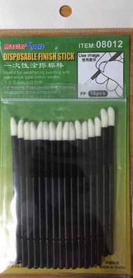 Disposable Cotton Swab Weathering Finish Sticks (16) #TSM8012