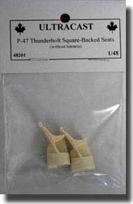  Ultracast  1/48 P-47 Thunderbolt Squar-Backed Seats (without harness) UC48201