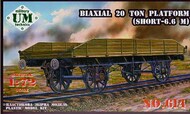  UM-MT  1/72 Bi-axial 20 ton railway flat platform ( short - 6,6 m) UMMT614