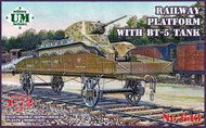 Flat rail way wagon with BT-5 Tank #UMMT643