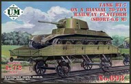 BT-7 tank on a biaxial 20-ton railway platform (short - 6.6m) 2 kits in box #UMMT693