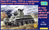  Unimodel  1/72 BT-7 tank mod. 1937 with the P-40 anti-aircraft ring mount UNM238
